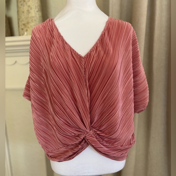 Anthropologie NWT Eri + Ali pink blouse woman’s medium - Picture 2 of 9